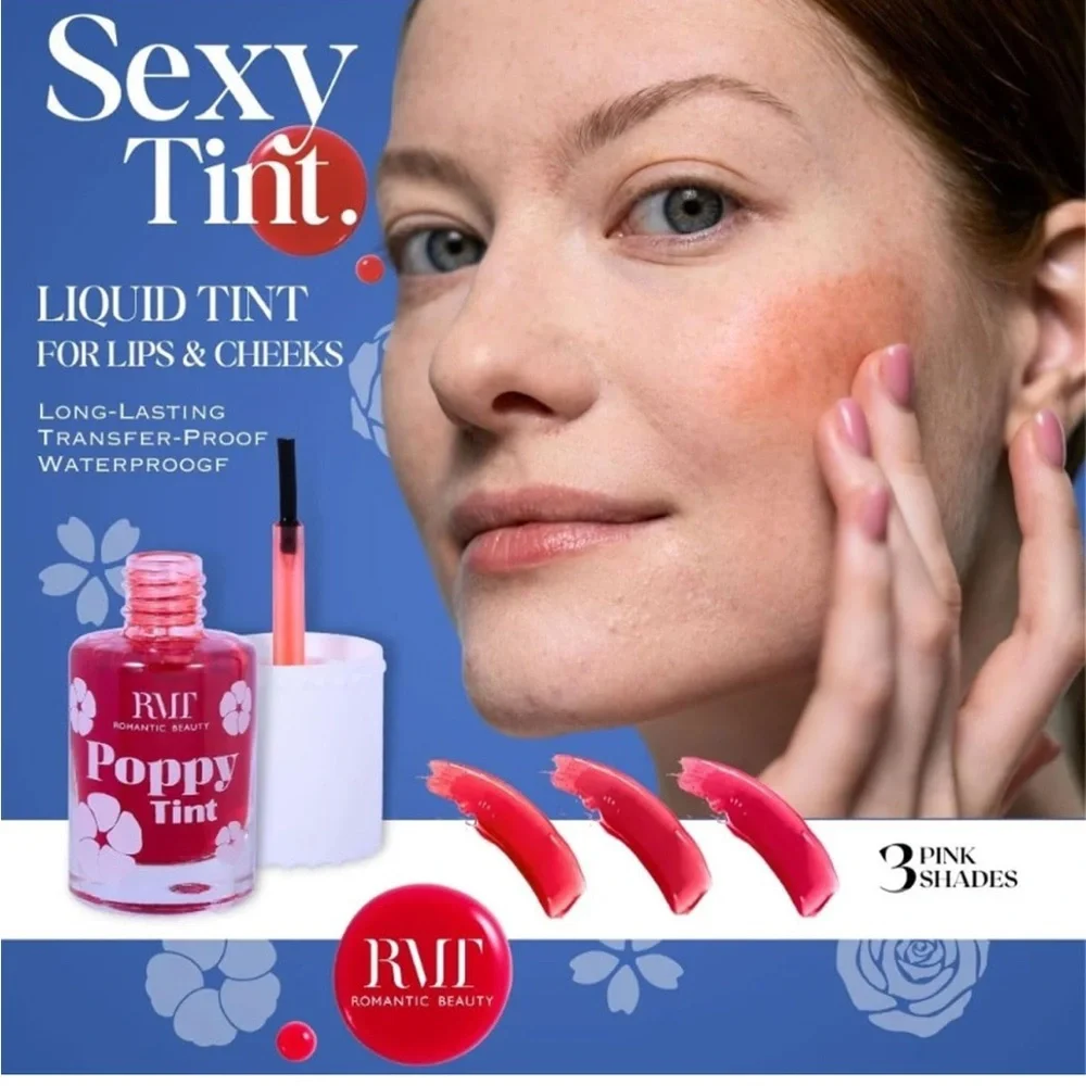 Poppy tint NWT‎ liquid pink cheek and lip tint makeup